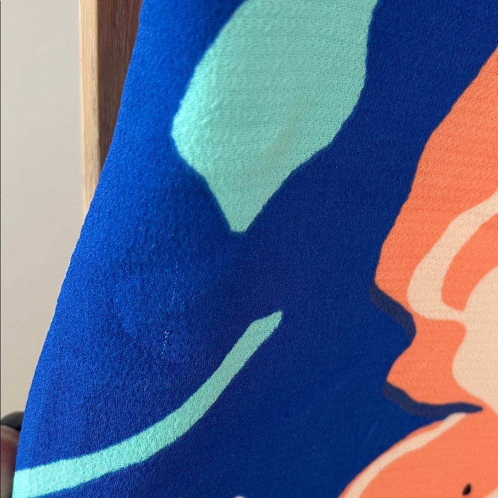 Kate Spade Blue Floral Short-Sleeve Dress - Picture 6 of 6
